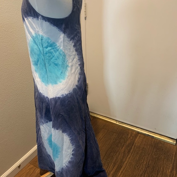 C&C CALIFORNIA INDIGO TIE DYE MAXI DRESS - Picture 3 of 5